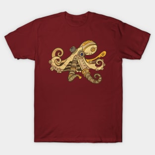 Steampunk Octopus Vintage Distressed T-Shirt